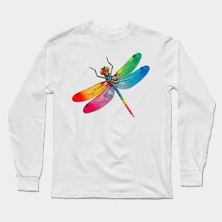 Colorful Dragon Fly Long Sleeve T-Shirt